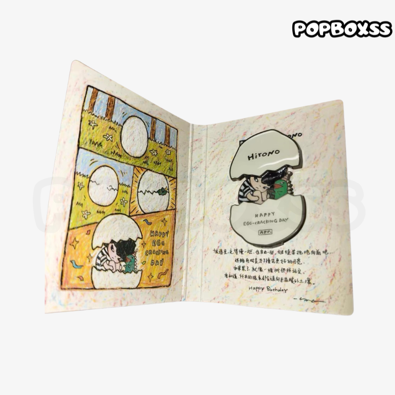 POPMART HIRONO HAPPY BIRTHDAY badge - POPBOXSS