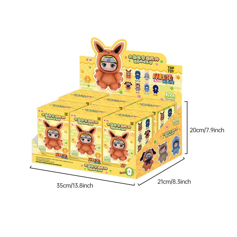 TOPTOY Naruto Shippuden Cute Beast Party Series Vinyl Plush Naruto Kakashi Uchi Blind Box - POPBOXSS