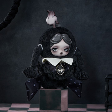SKULLPANDA × Wednesday Plush（Classic Dress Version） - POPBOXSS