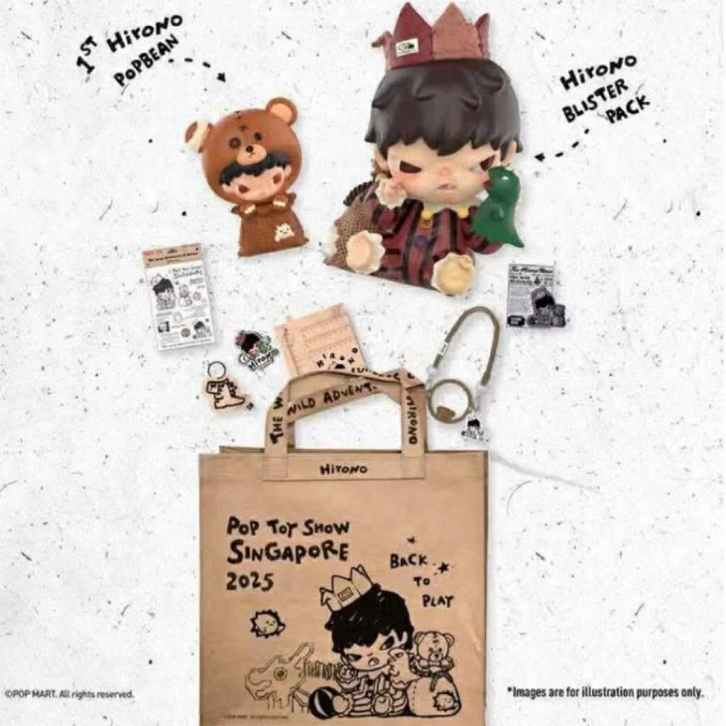 POPMART HIRONO back to play  Limited edition figurines from the Singapore PTS exhibition - POPBOXSS