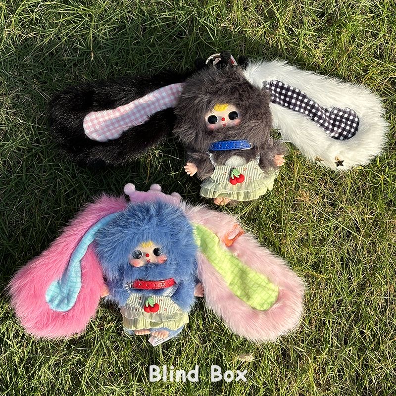 baby three miniature bunny Vinyl plush pendant blind box - POPBOXSS