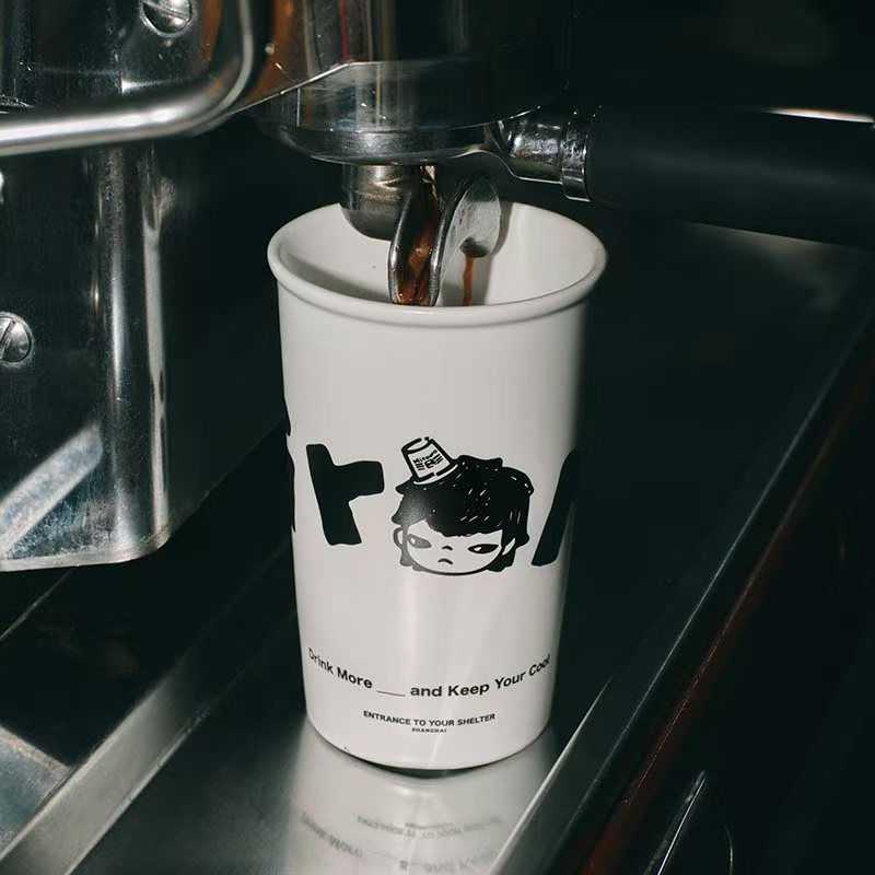 POPMART Hirono Convenience store roaming Shanghai Limited Ceramic cup - POPBOXSS