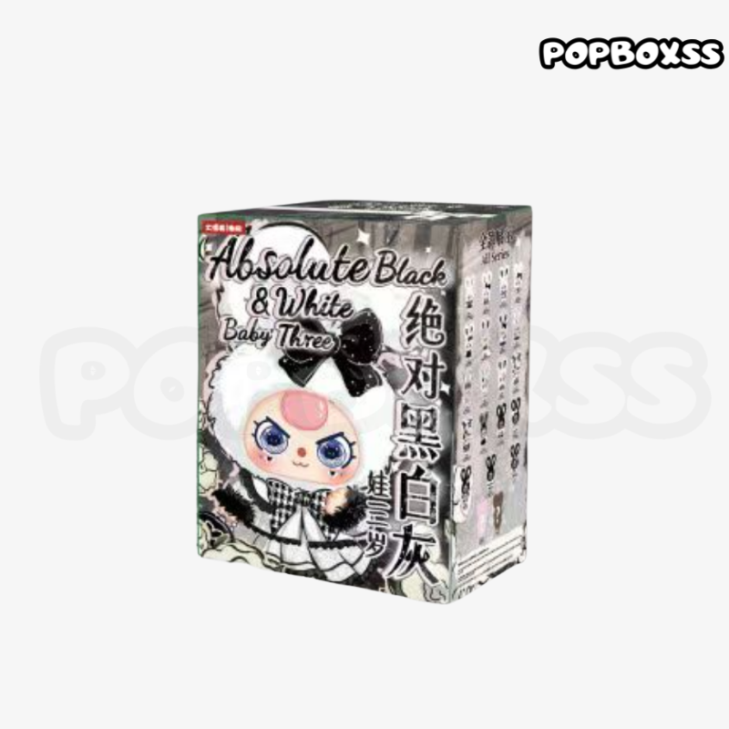 Baby three Absolute Black and White Vinyl plush toy blind box - POPBOXSS
