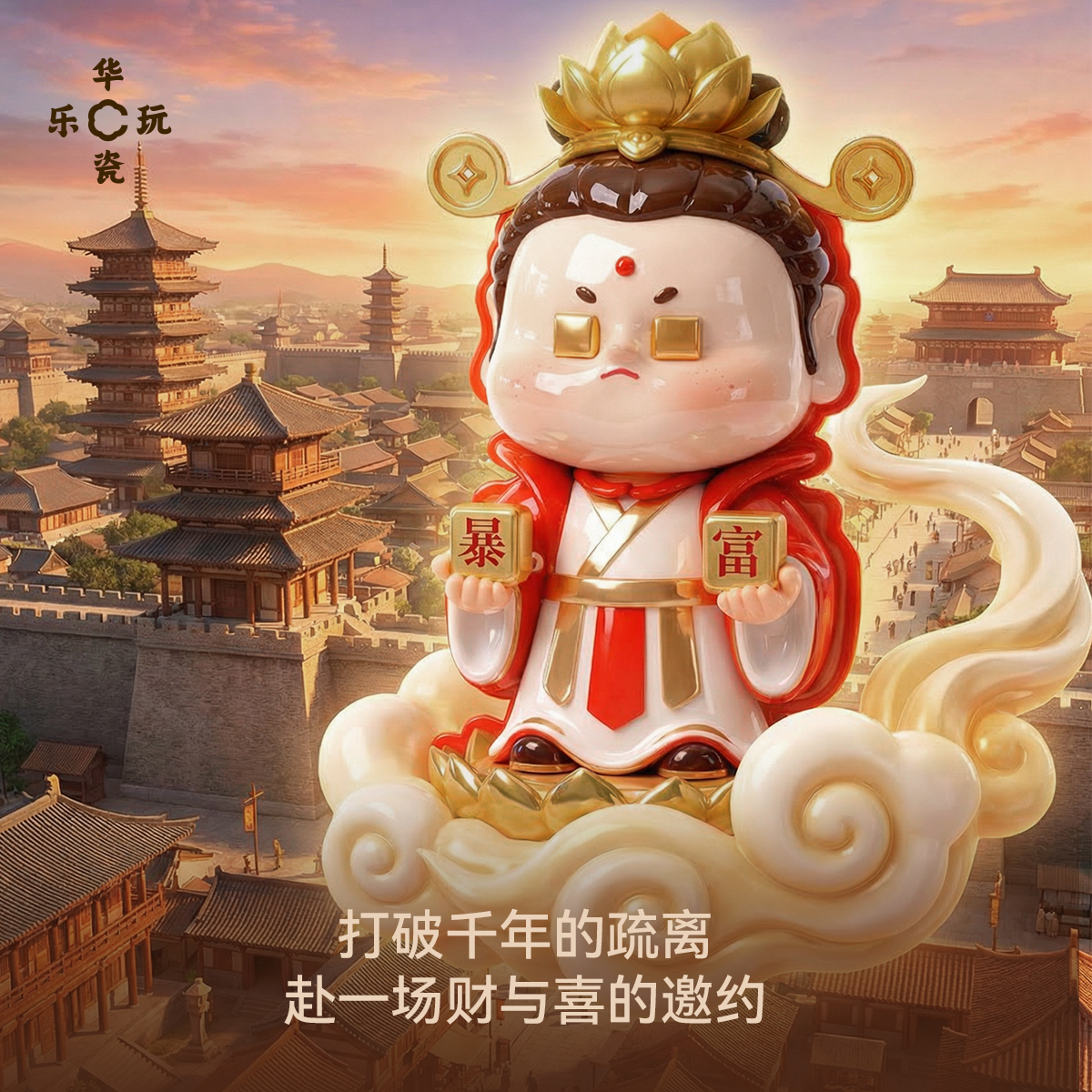 Heycera God of Wealth Furnace figurines - POPBOXSS