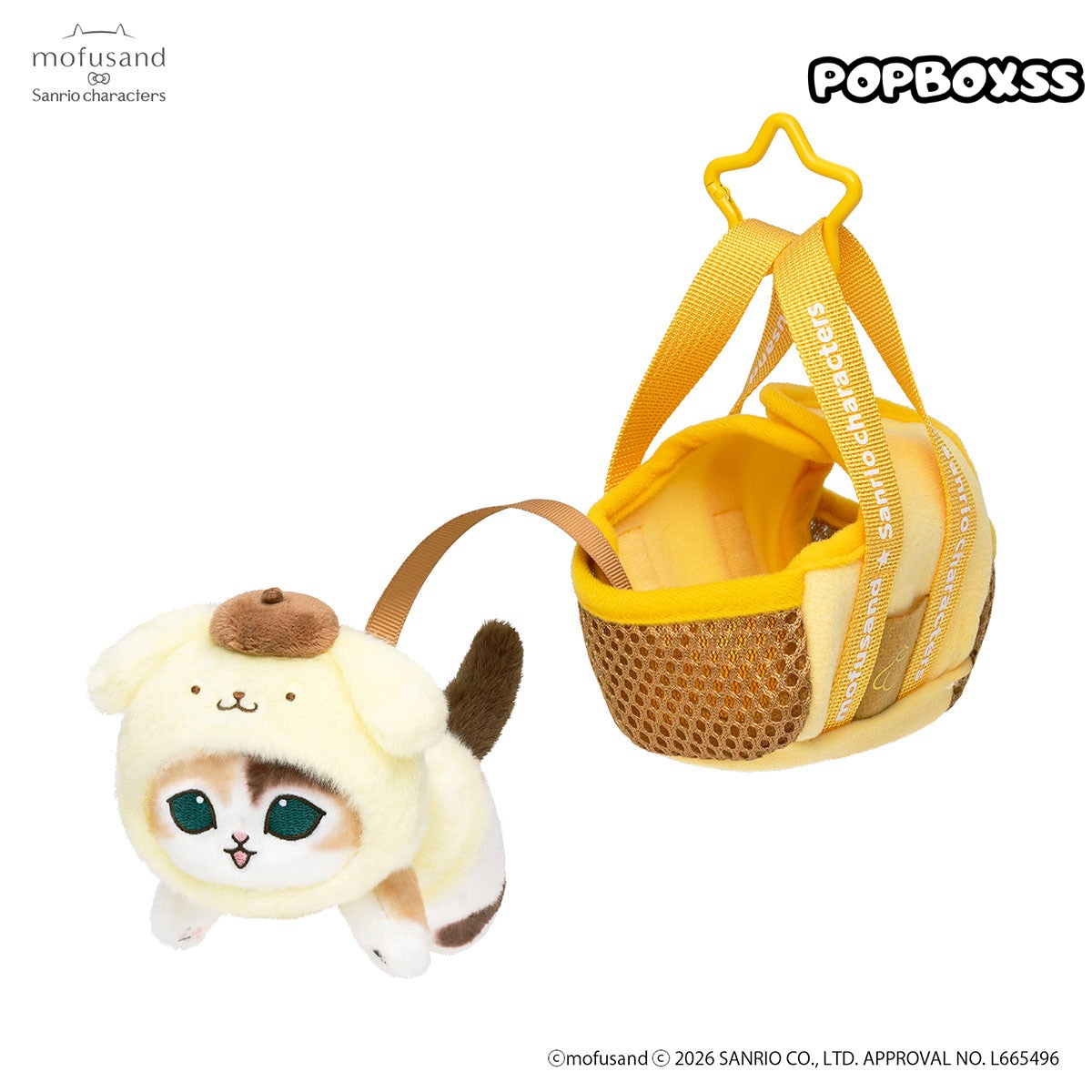 mofusand x Sanrio Characters Outing Cat in Bag Mascot (PRE-ORDER) - POPBOXSS