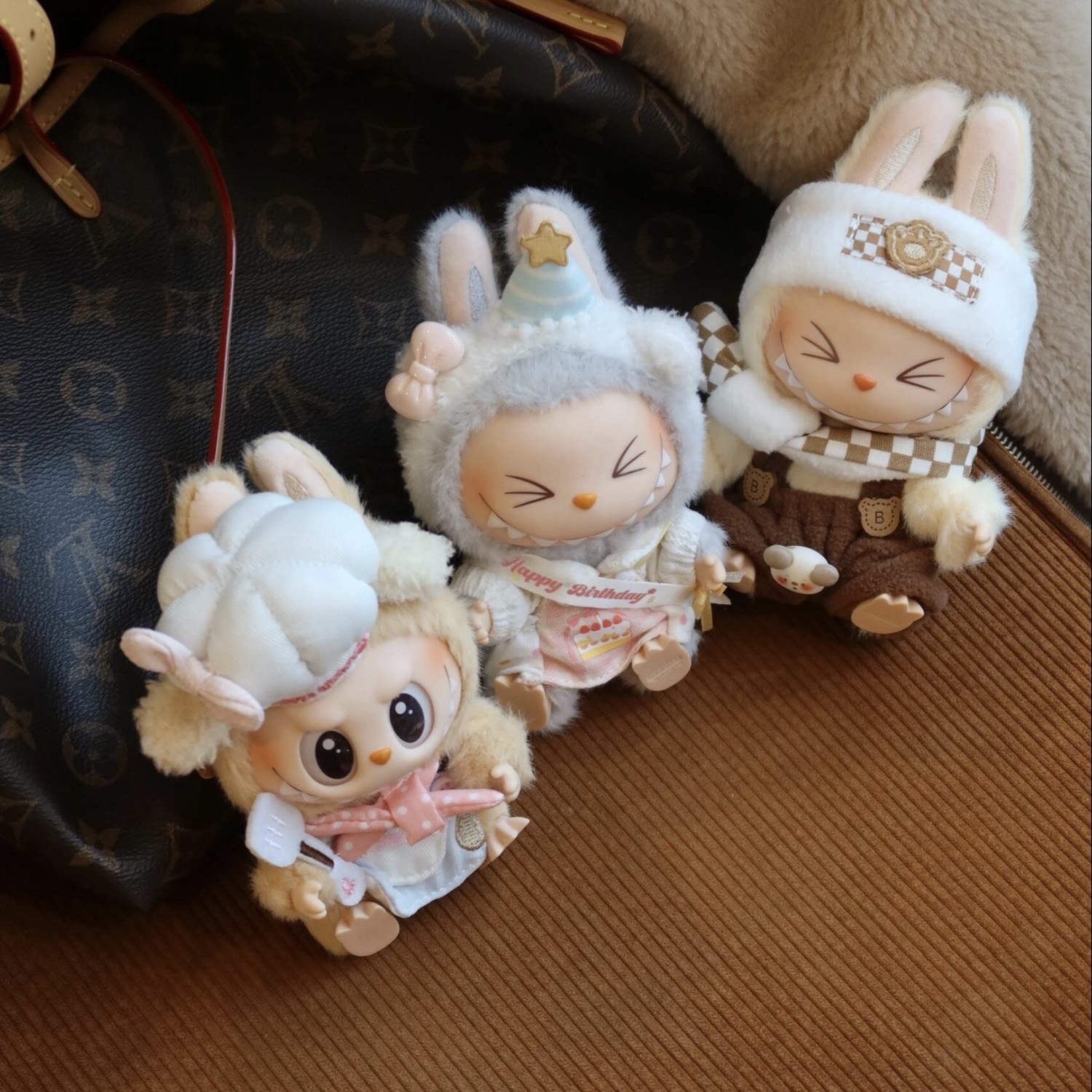 labubu baby clothes 10cm17cm sitting party first generation second generation labubu clothes suit butter cookies(No Dolls)labubu clothes - POPBOXSS