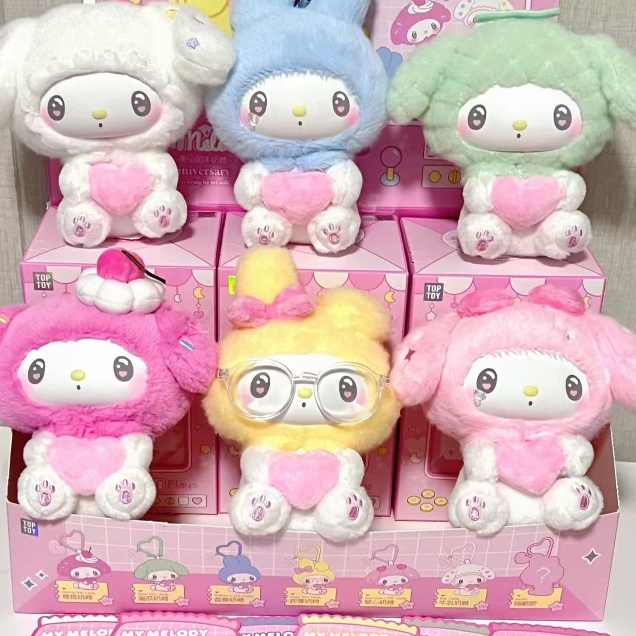 TOP TOY My Melody 50th Anniversary Series Plush Dolls, Blind Box - POPBOXSS