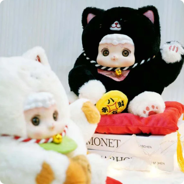 Lucky Meow Series Plush Doll, Blind Box - POPBOXSS