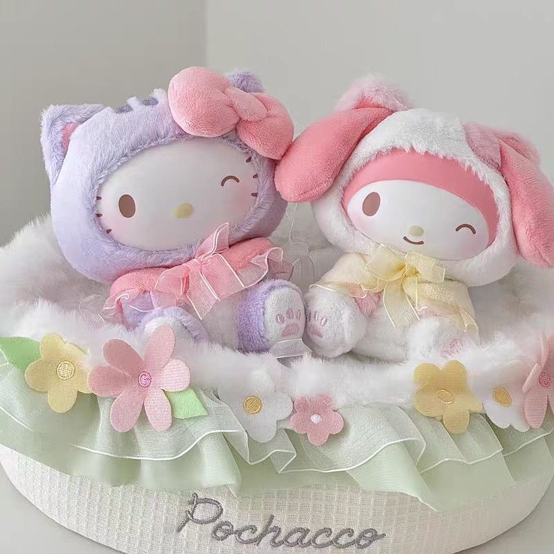 SANRI0 Characters Play With Kittens Series Plush Dolls, Blind Box - POPBOXSS