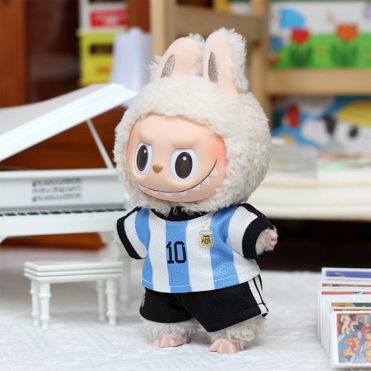First, second and third generation labubu baby clothes football jersey(No Dolls)labubu clothes - POPBOXSS