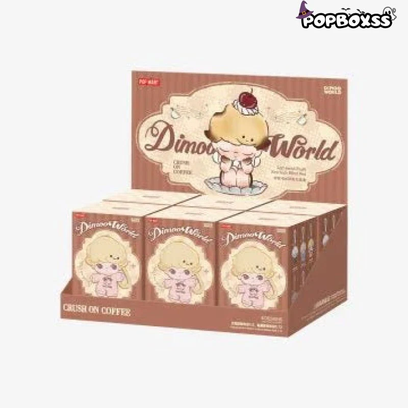 POPMART DIMOO Crush on Coffee Series-Soft-faced Plush Keychain Blind Box - POPBOXSS