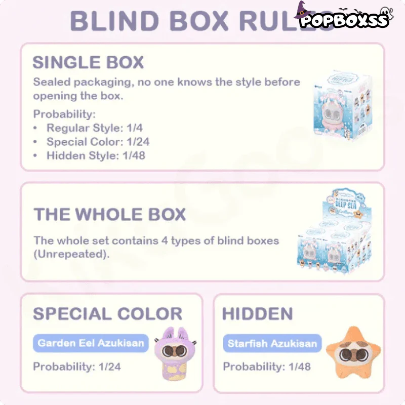 Nobeko Azukisan Oceanic Series Mini Plush Pendant Blind Box - POPBOXSS