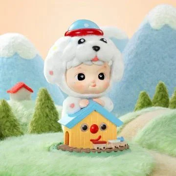 Hacipupu Fluffy Puppy Figure. Hanging Card - POPBOXSS