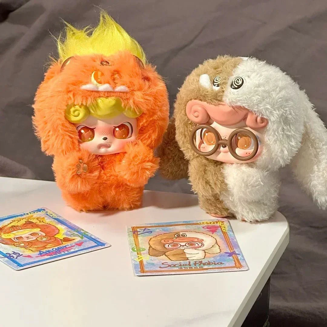 Q Kid Emotional Hairy Monsters Series Pendant Plush Dolls. Blind Box - POPBOXSS