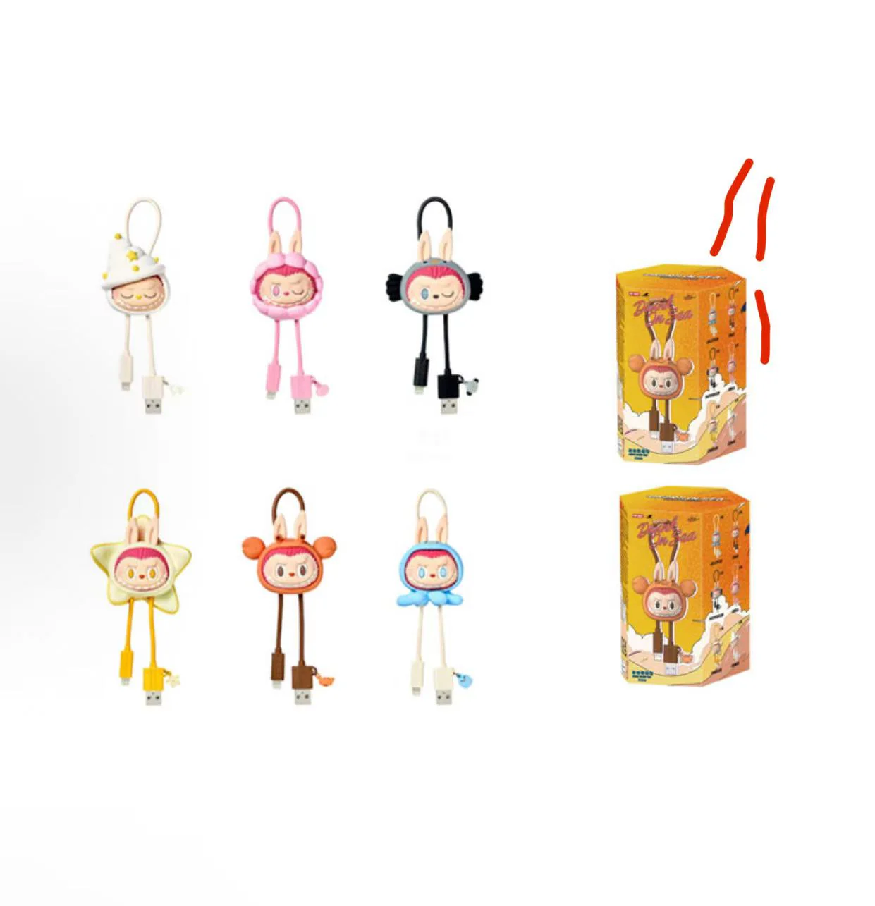 THE MONSTERS LABUBU Enchanted by the Seaside Series-Cable Blind Box - POPBOXSS