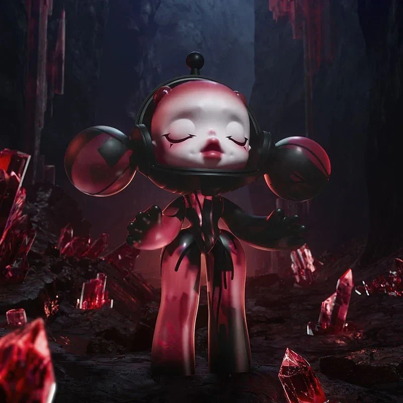 MEGA α SKULLPANDA  400% Red Crystal - POPBOXSS