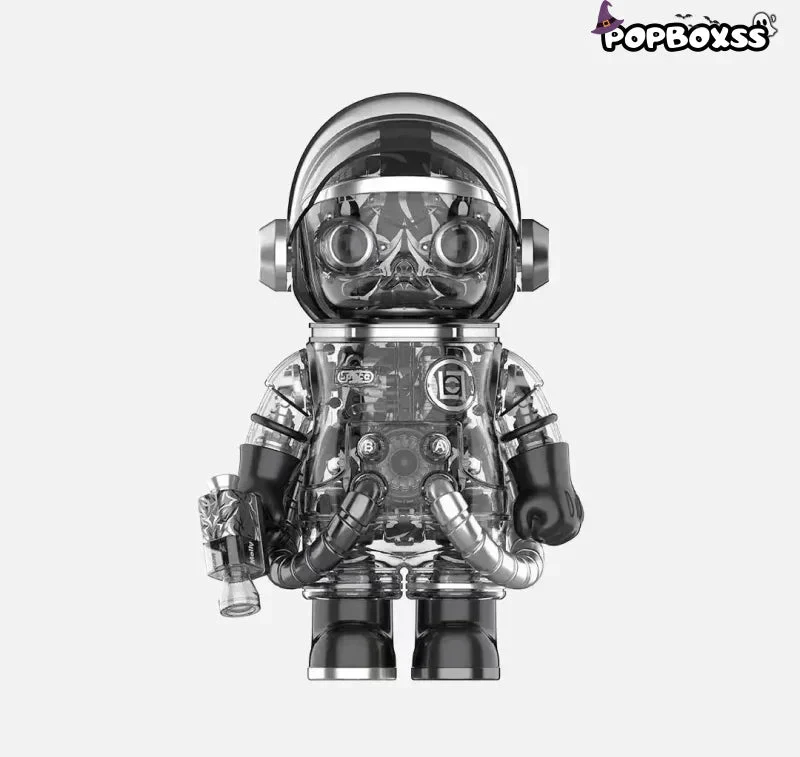 MEGA SPACE MOLLY 400% CLOT-Black Alienegra & ''IN SPACE'' 3D Painting - POPBOXSS