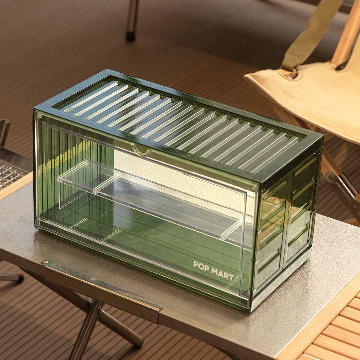 POP MART Assembled Display Container (Transparent Green) - POPBOXSS