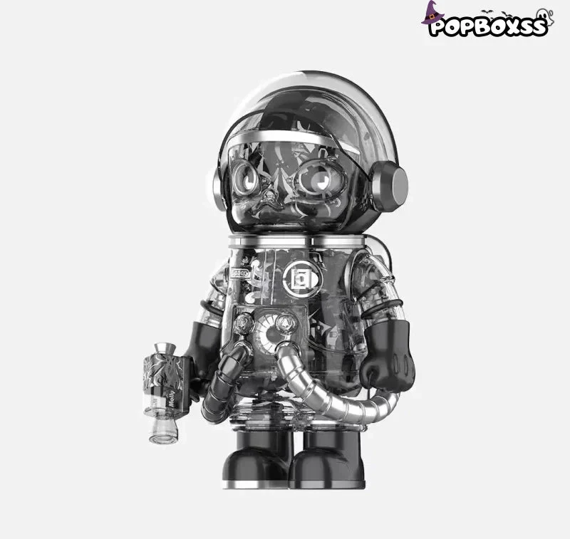 MEGA SPACE MOLLY 400% CLOT-Black Alienegra & ''IN SPACE'' 3D Painting - POPBOXSS