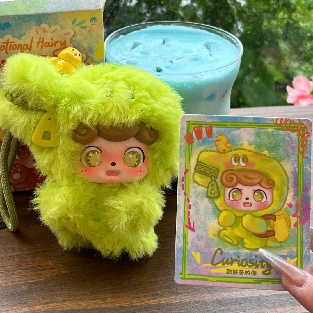 Q Kid Emotional Hairy Monsters Series Pendant Plush Dolls. Blind Box - POPBOXSS