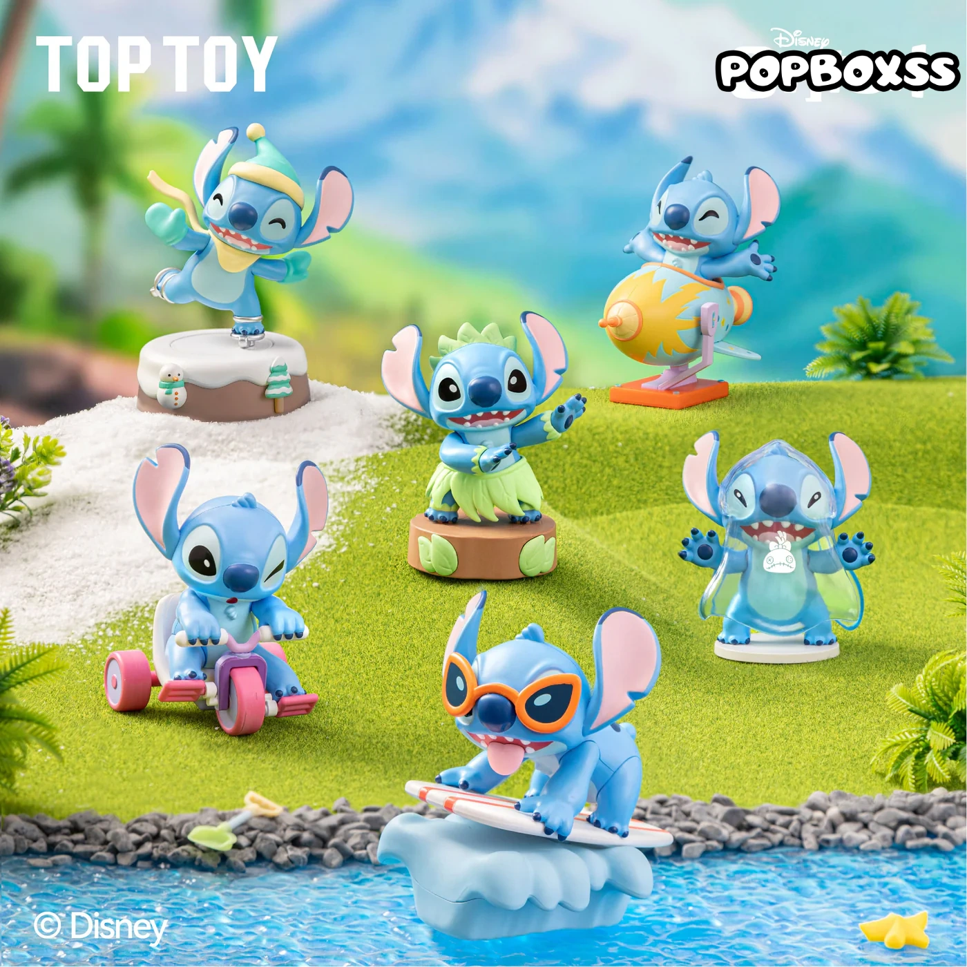 TOP TOY Disney Stitch Cute Action Series Figures Blind Box - POPBOXSS