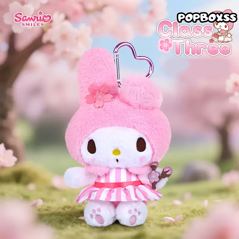 Authentic My Melody Sakura Series Plush Doll Keyrings - POPBOXSS