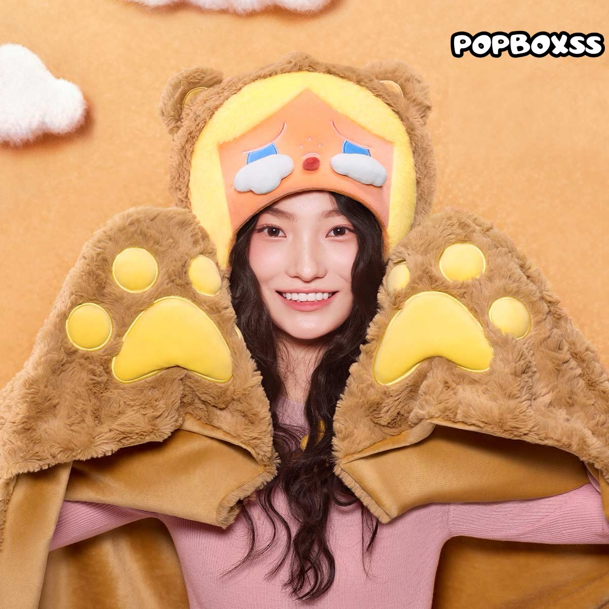 POP BEAN Fluffy & Cozy Series-CRYBABY Multi-functional Blanket - POPBOXSS