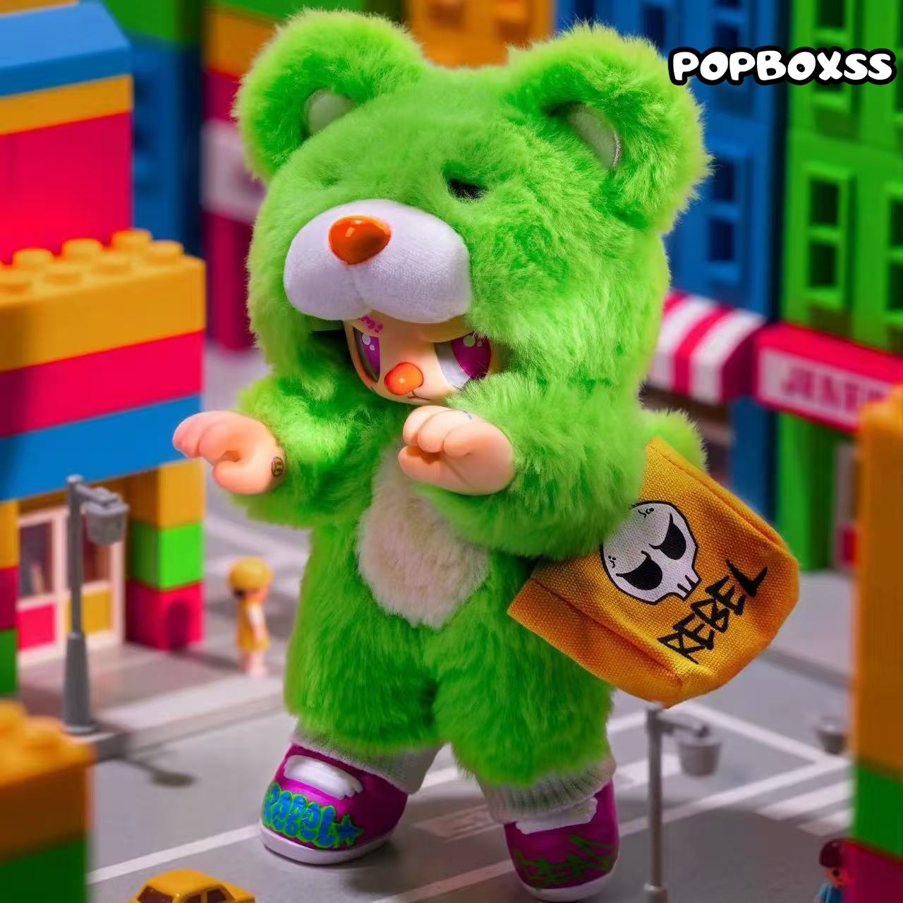 REBEL BEAR Find a Bag Series Vinyl Plush Blind Box - POPBOXSS