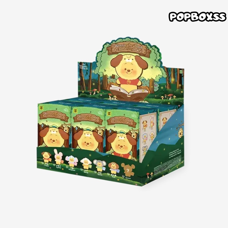TOP TOY Winnie the Pooh Animal Storybook Series Plush Keychain Blind Box - POPBOXSS