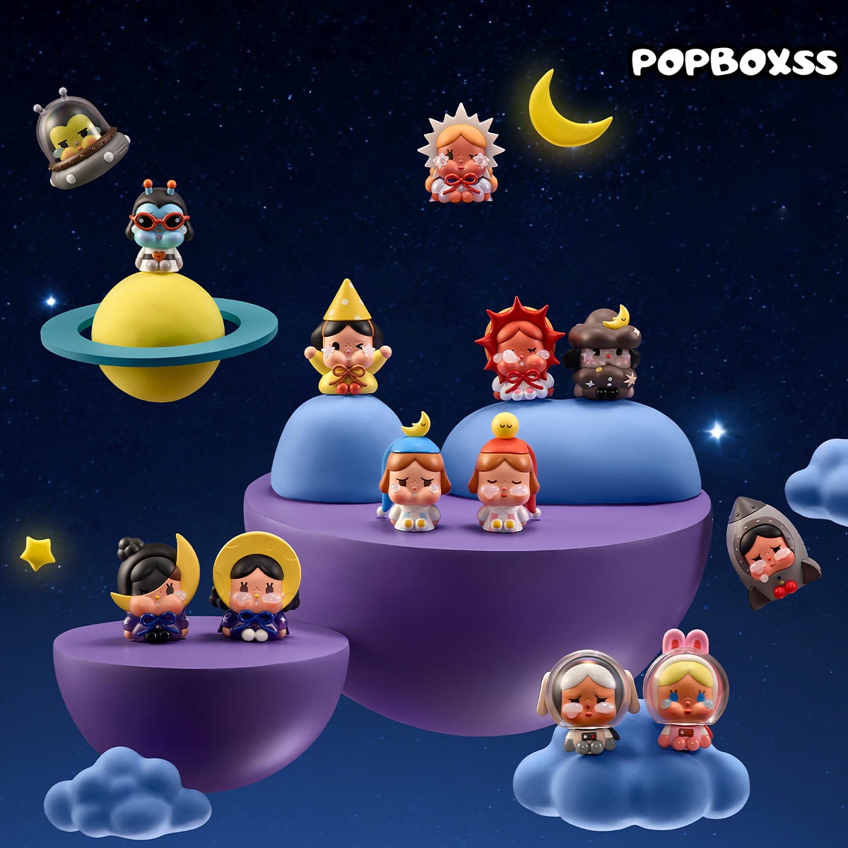 CRYBABY CRYING TO THE MOON-SITTING SERIES FIGURES - POPBOXSS