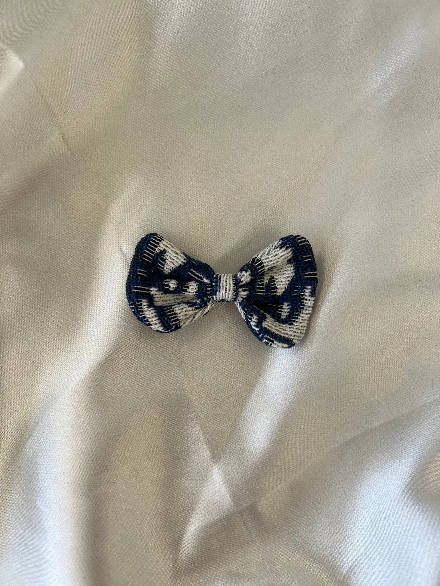 Labubu Navy & White Tweed Dress Set with Bow - POPBOXSS