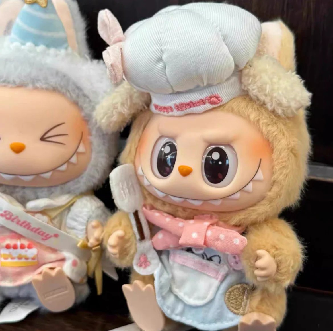 labubu baby clothes 10cm17cm sitting party first generation second generation labubu clothes suit butter cookies(No Dolls) - POPBOXSS