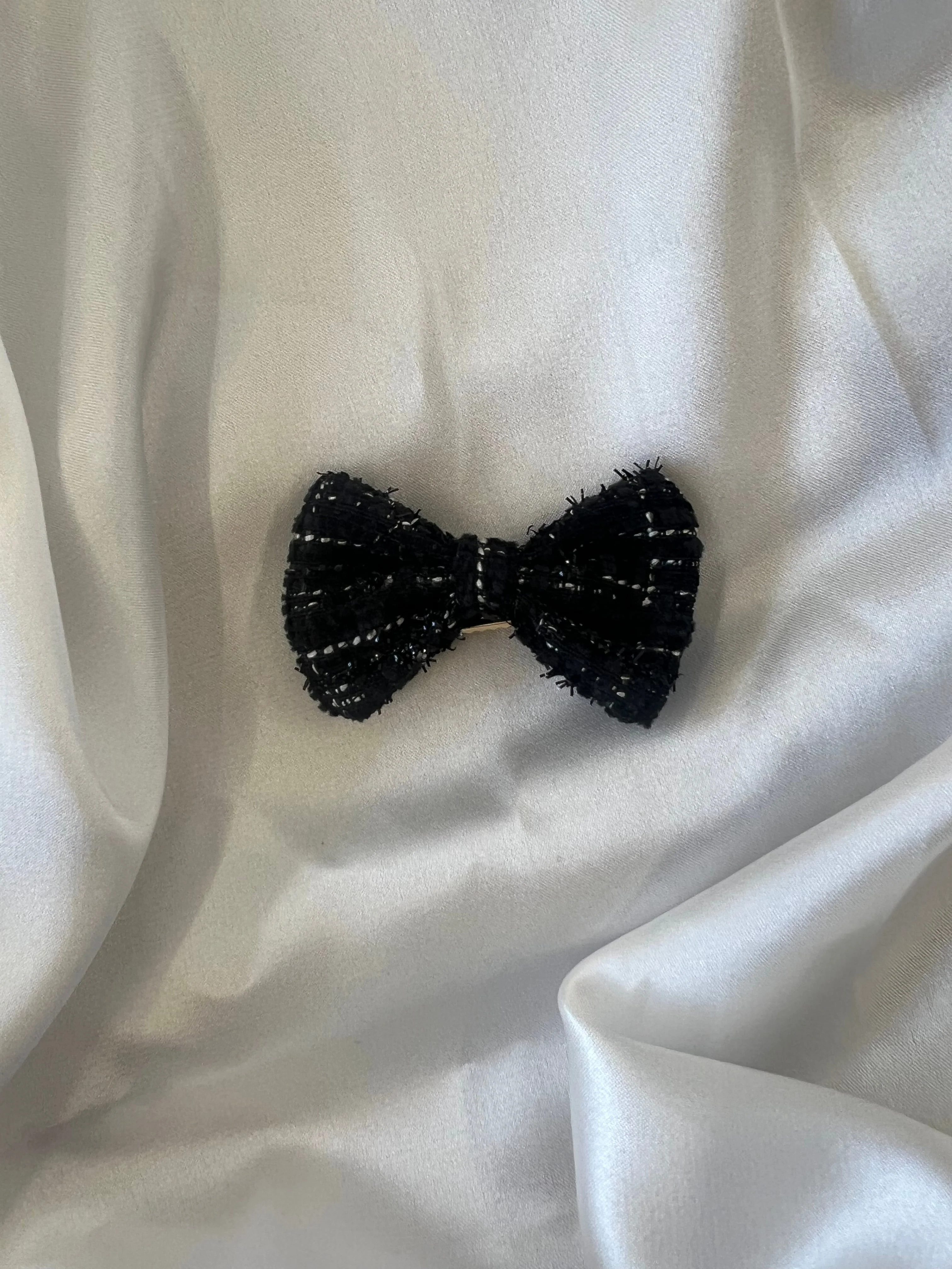 Labubu Classic Black Tweed Dress Set with Bow - POPBOXSS