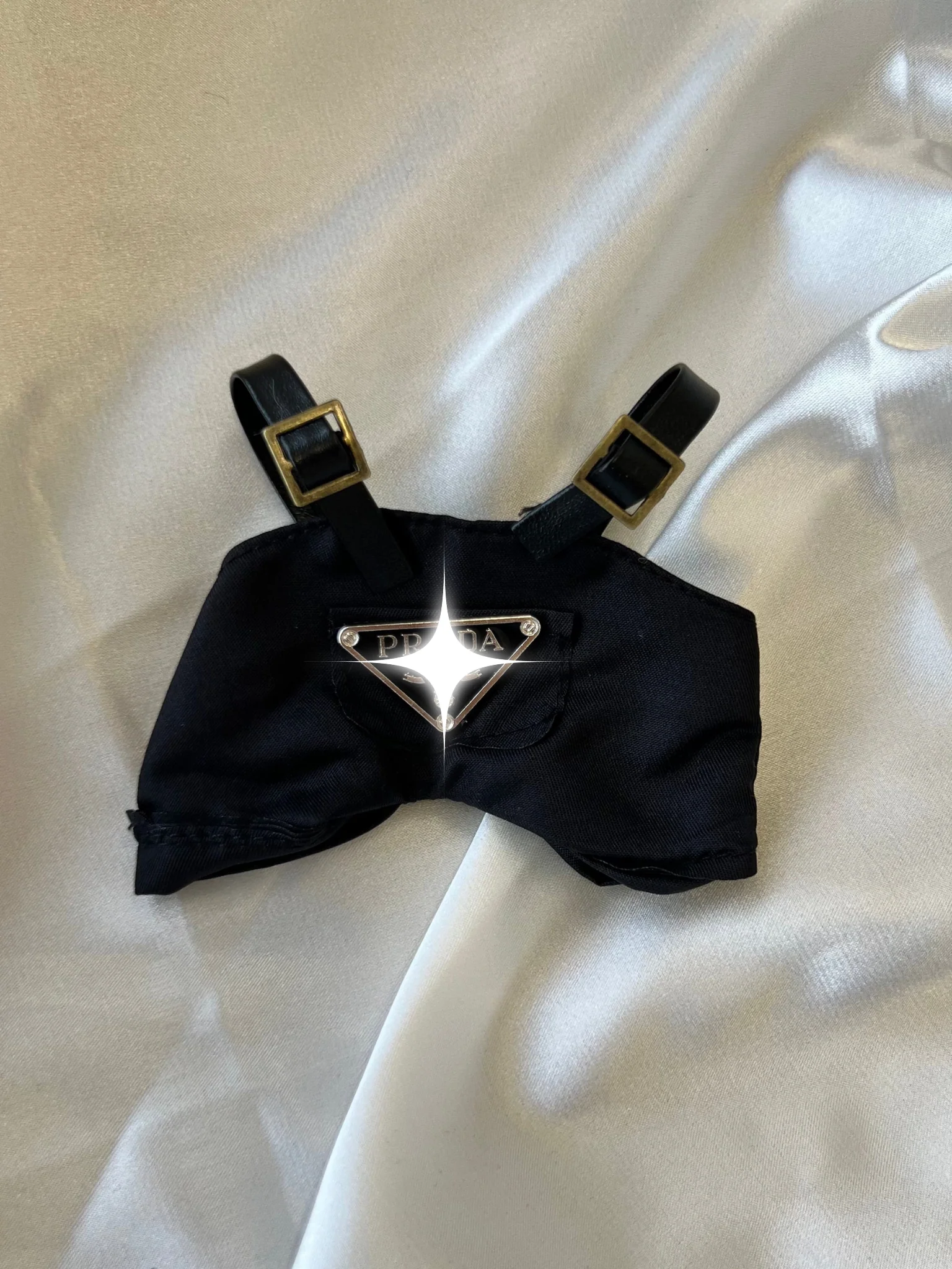 Labubu Black Bucket Hat and Overalls Set - POPBOXSS