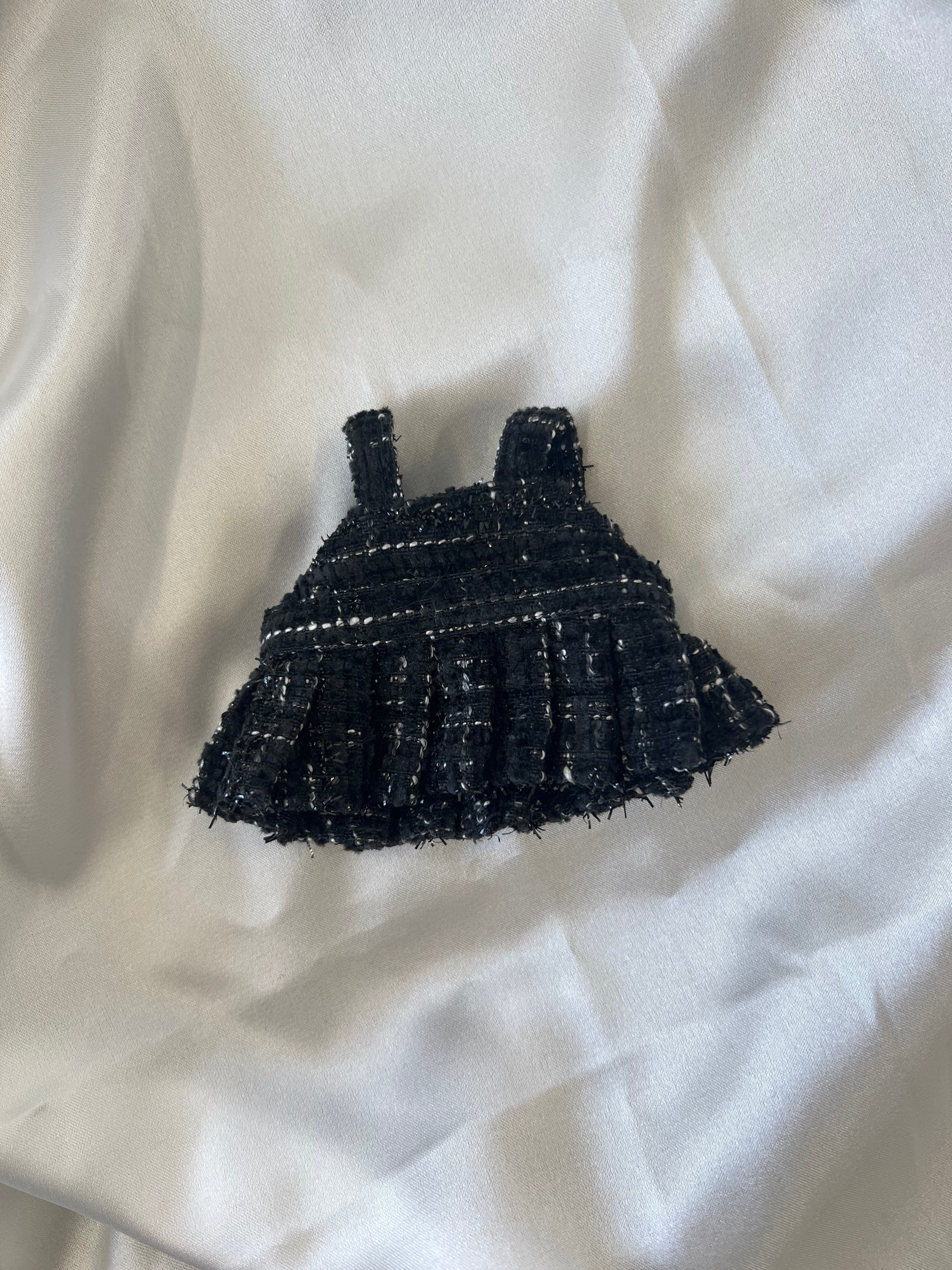 Labubu Premium Black Tweed Dress Set with Bow - POPBOXSS