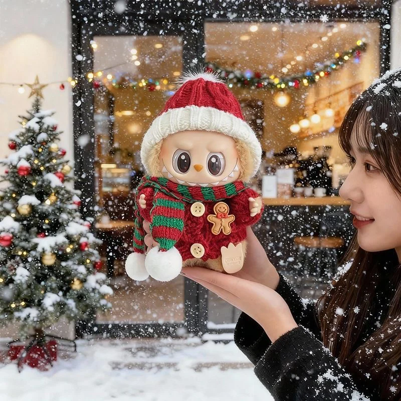 Labubu clothes Christmas Outfit Gingerbread Man Labubu clothes - POPBOXSS