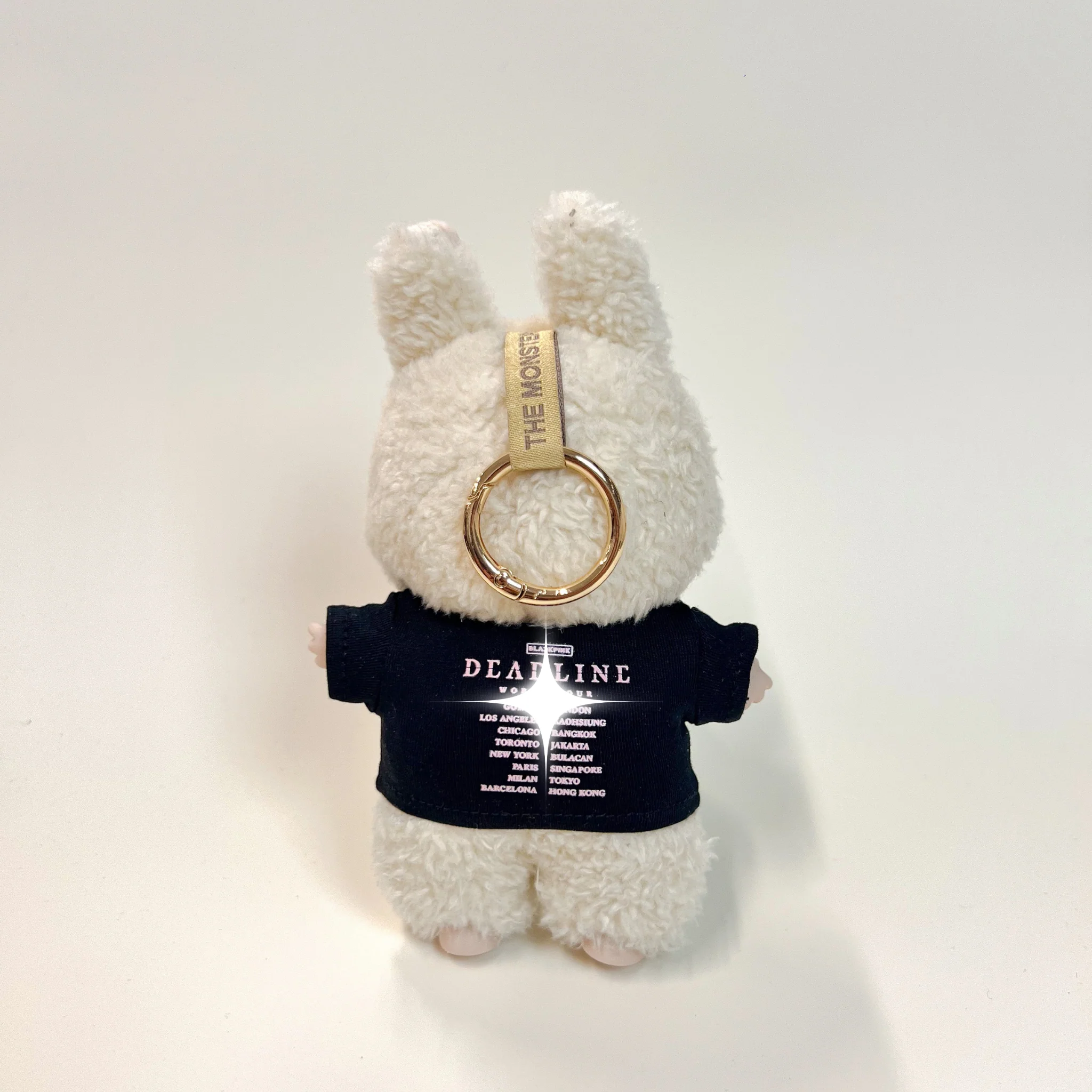 Labubu Concert Outfit Set – Black Tour Tee with Mini Fan Lightstick (2 Items) - POPBOXSS