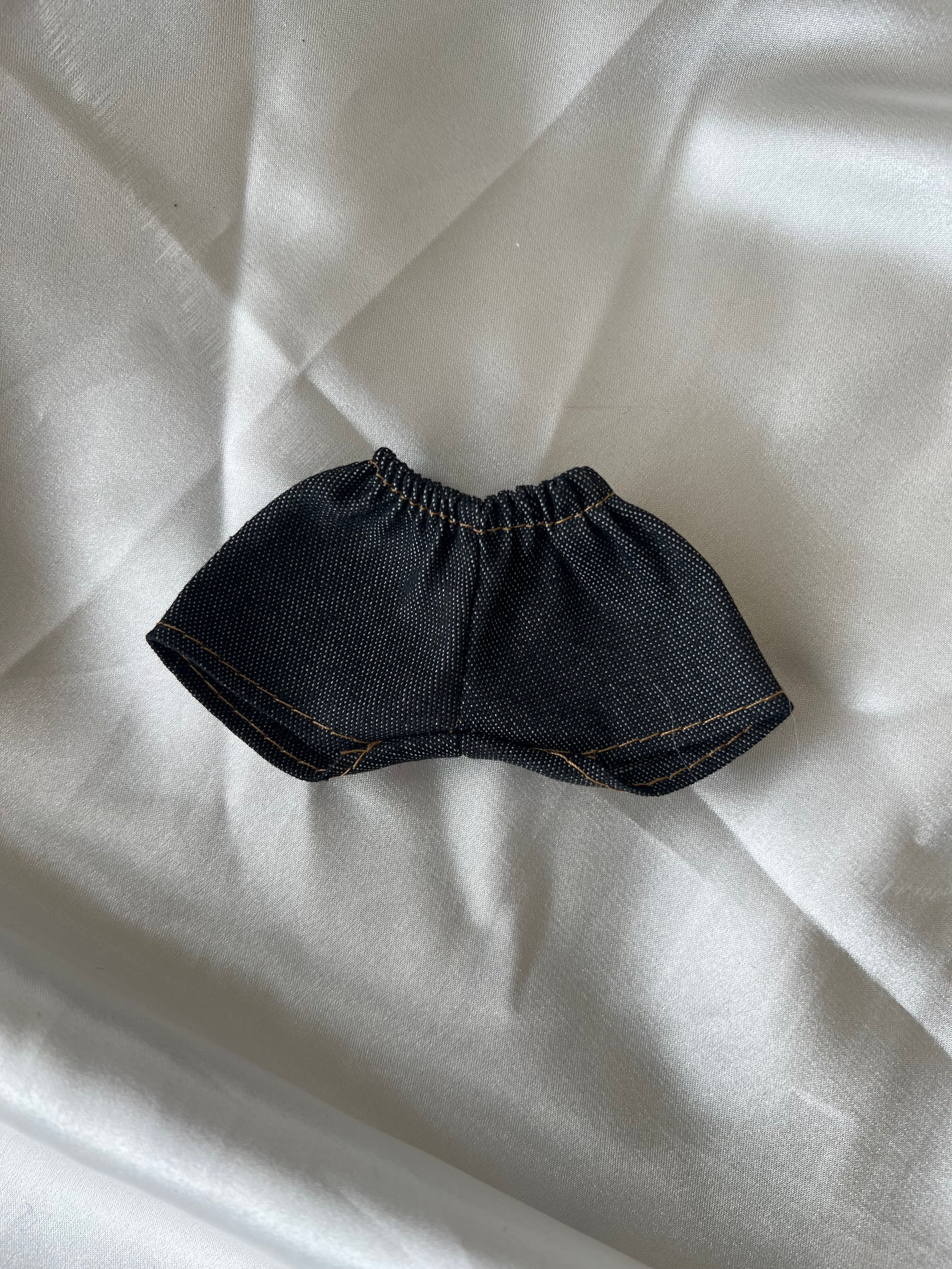 Labubu Streetwear Fashion Set - Black Designer Beanie & Denim Outfit - POPBOXSS