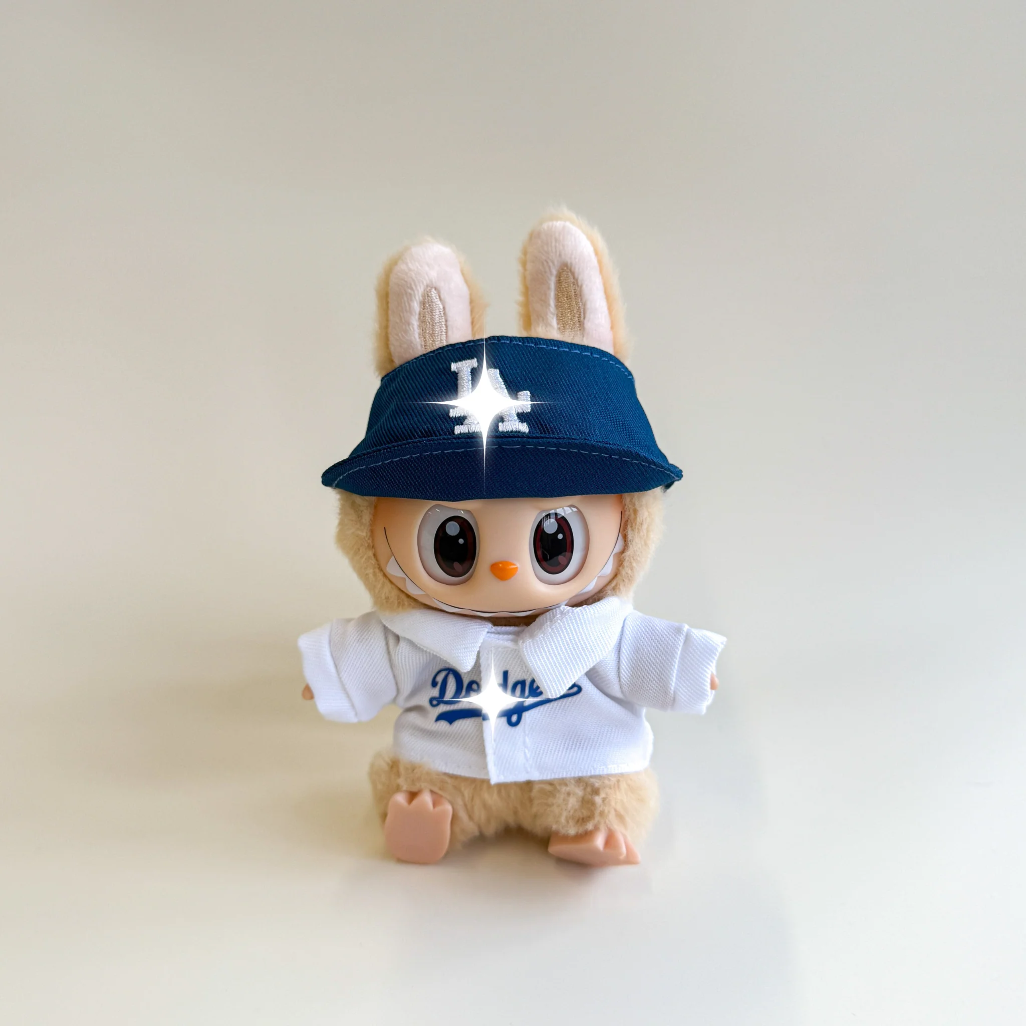 Labubu Baseball Outfit – Blue Jersey & Bucket Hat Set - POPBOXSS
