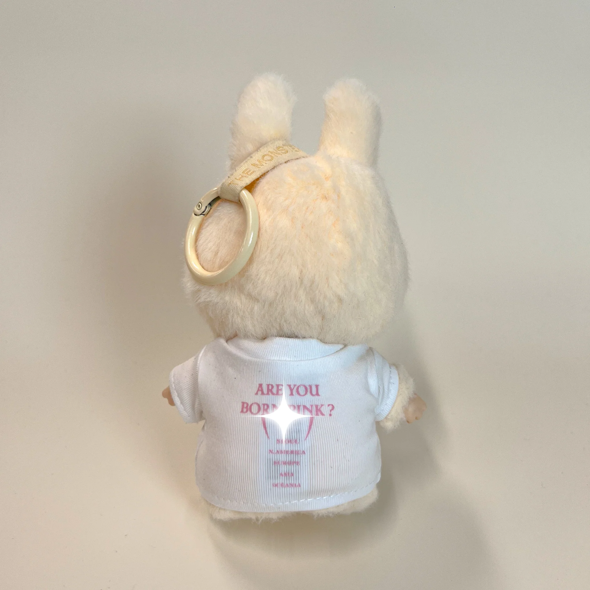 Labubu Concert Outfit Set – White Heart Tee with Mini Fan Lightstick (2 Items) - POPBOXSS