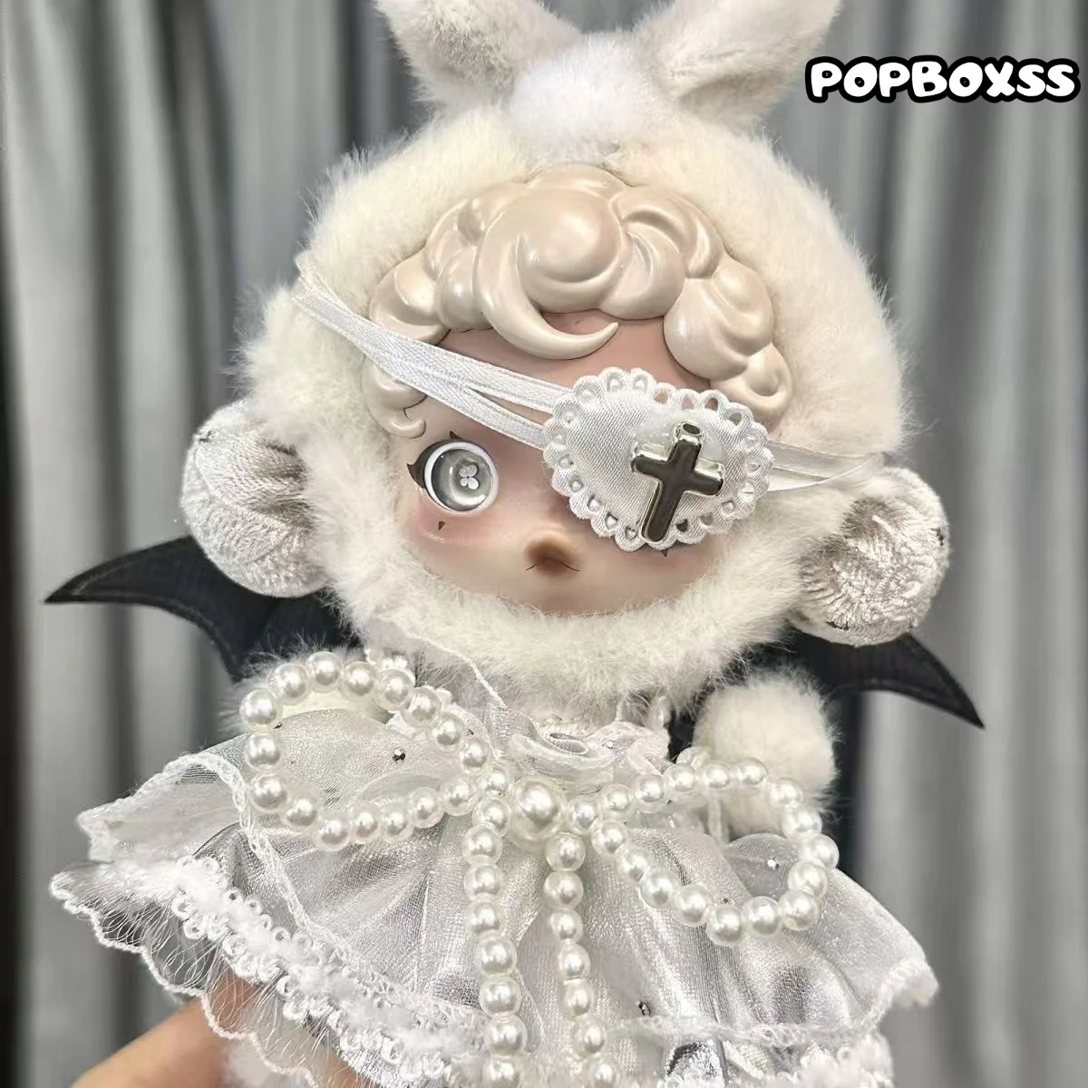 skullpanda clothes Black Angel (clothes - blindfold - wings) - POPBOXSS