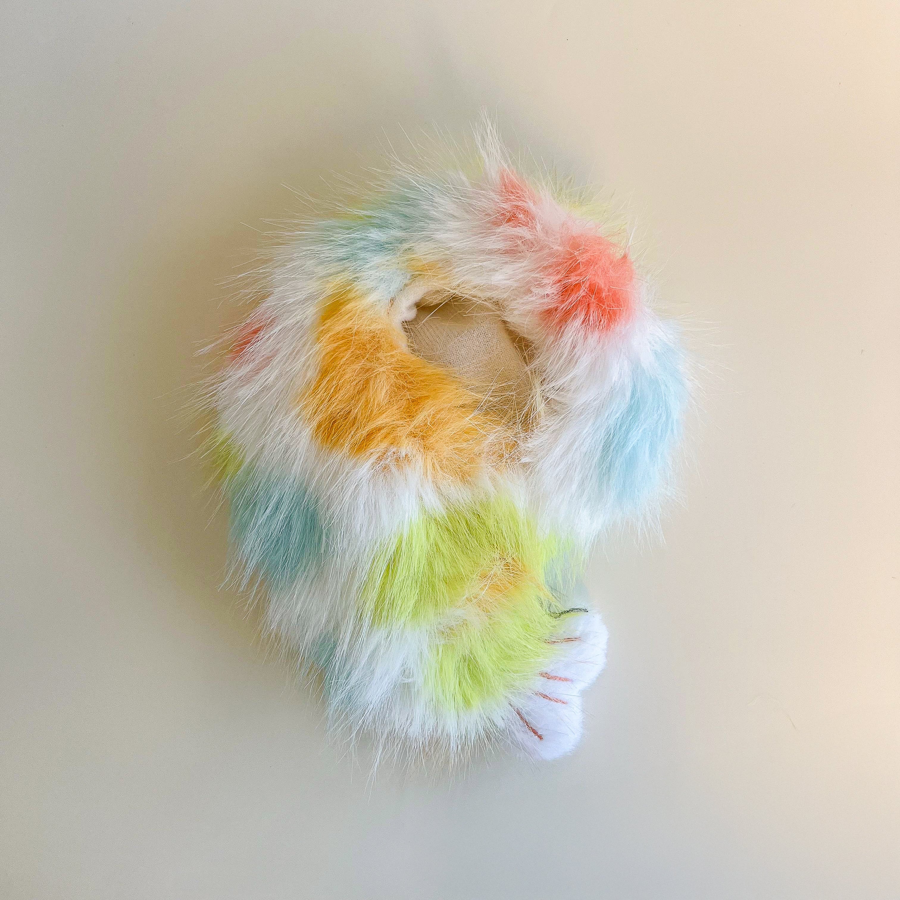 Labubu Rainbow Shrimp Fuzzy Outfit Set – Fluffy Costume Collection - POPBOXSS