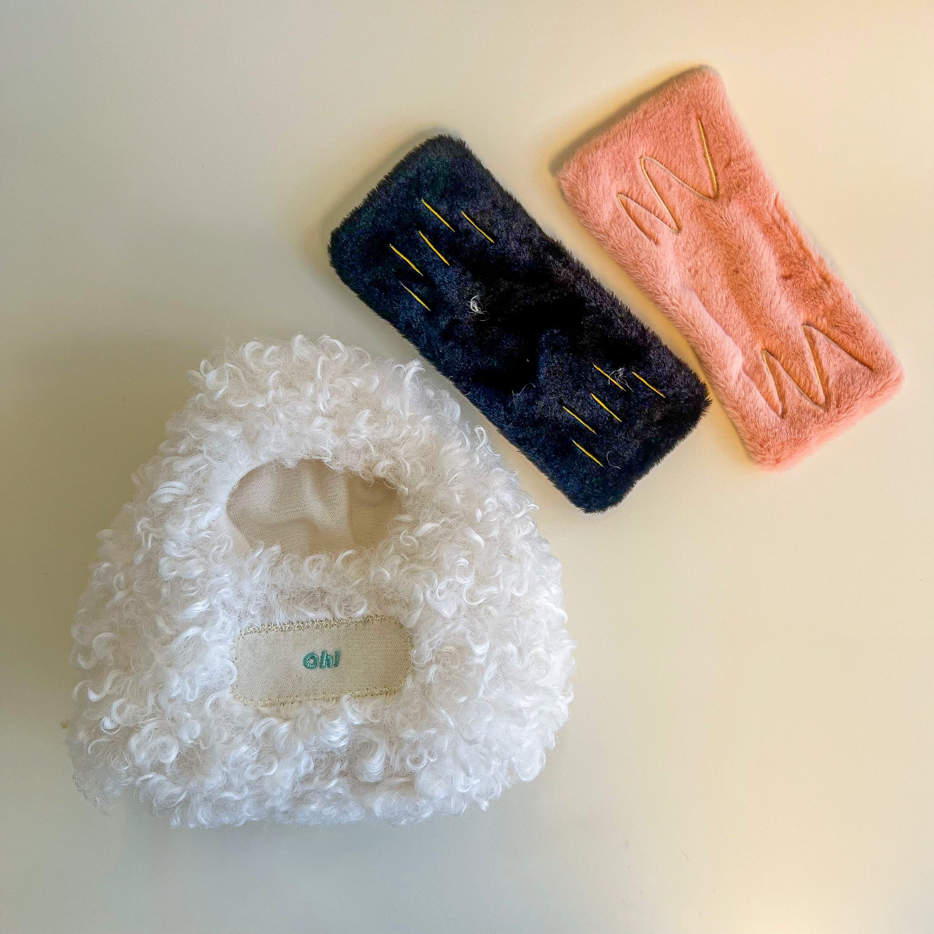 Labubu Fuzzy Onigiri Outfit Set – Dual Patch Edition - POPBOXSS