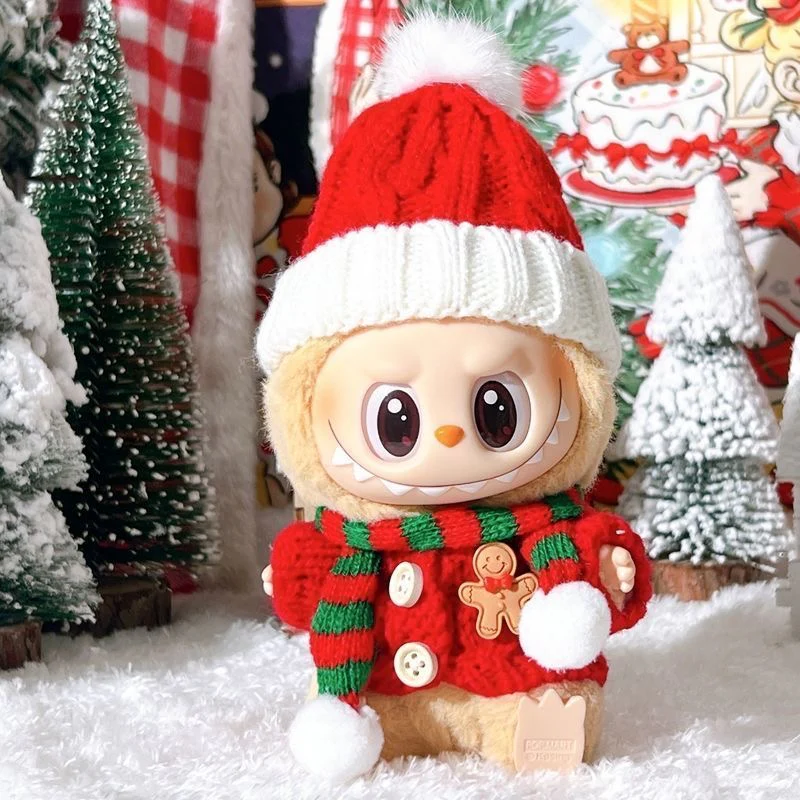 Labubu clothes Christmas Outfit Gingerbread Man Labubu clothes - POPBOXSS