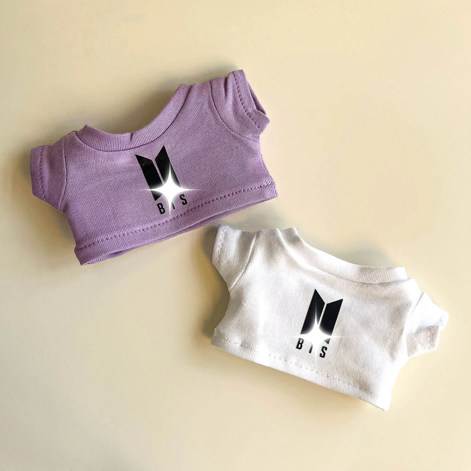 Labubu Bullet Proof Idol Tee Outfit (Black Logo) — With Mini Fan Lightstick (2 Items) - POPBOXSS