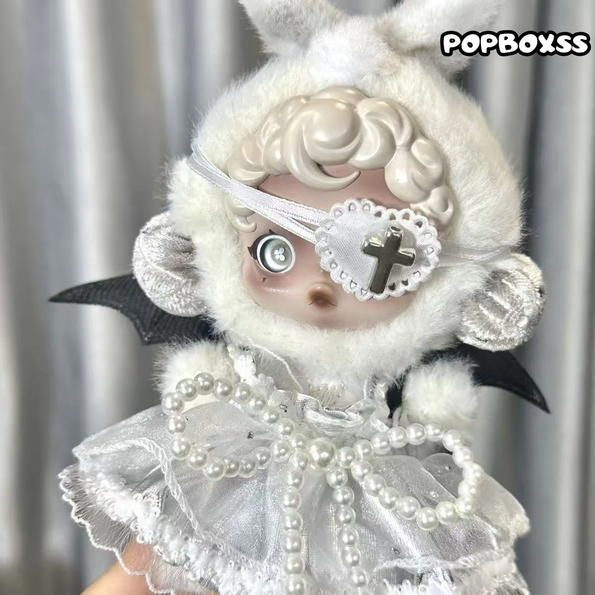 skullpanda clothes Black Angel (clothes - blindfold - wings) - POPBOXSS
