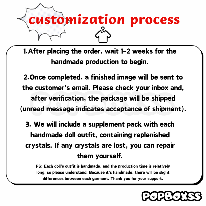 【Customized Two-Week】 Crybaby Swarovski Crystal Doll Clothes (Doll Included) Crying Again - POPBOXSS