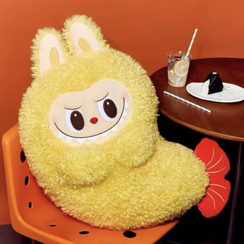 POPMART  the monster labubu Fried Shrimp Pillow - POPBOXSS