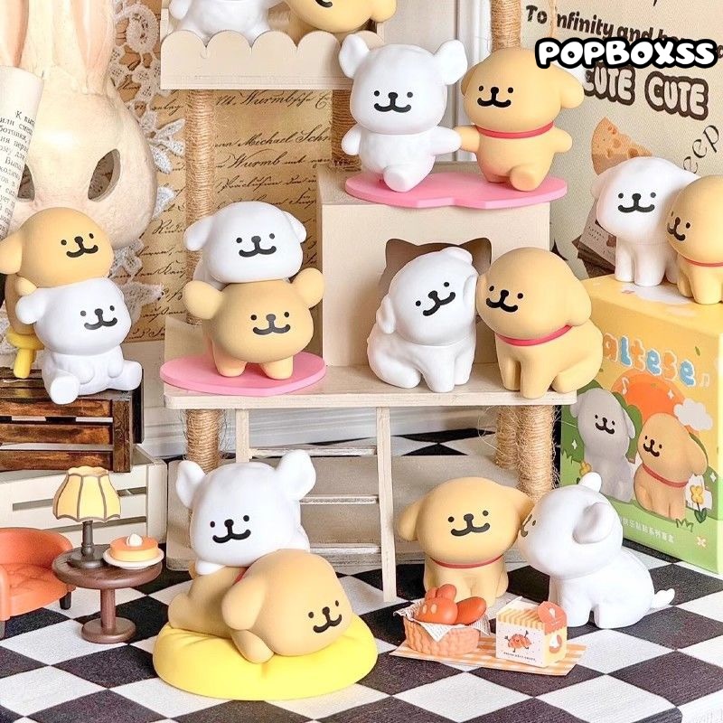 Maltese Happy Snuggling Series Figure Blind Box - POPBOXSS