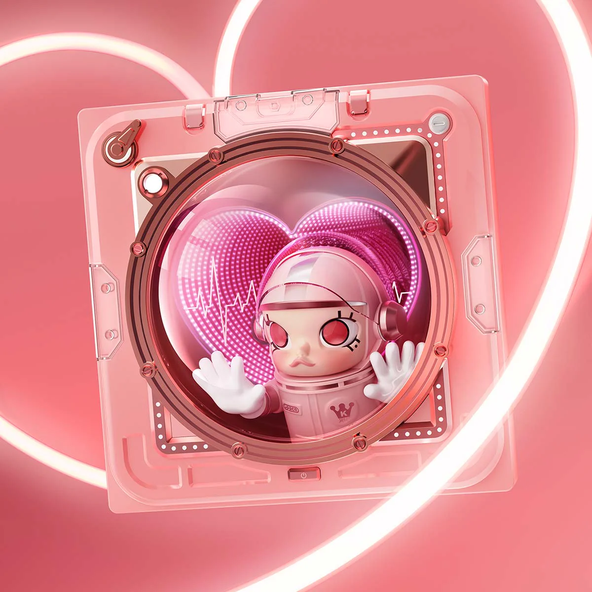 MEGA SPACE MOLLY SMITTEN LOVE《IN SPACE》3D Painting - POPBOXSS